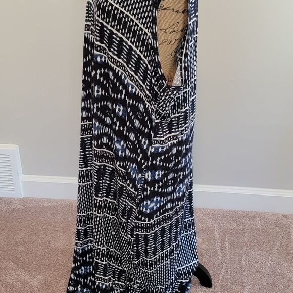 Lane Bryant mixed print dress with drawstring hem - Picture 3 of 5